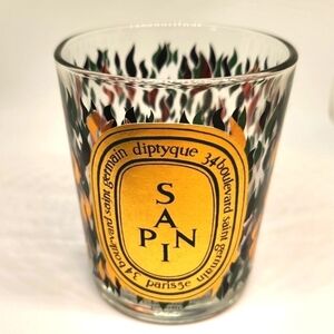 Empty Diptyque Sapin 2023 Christmas Holiday candle holder and box
